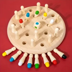 Drewniana gra pamięciowa szachy